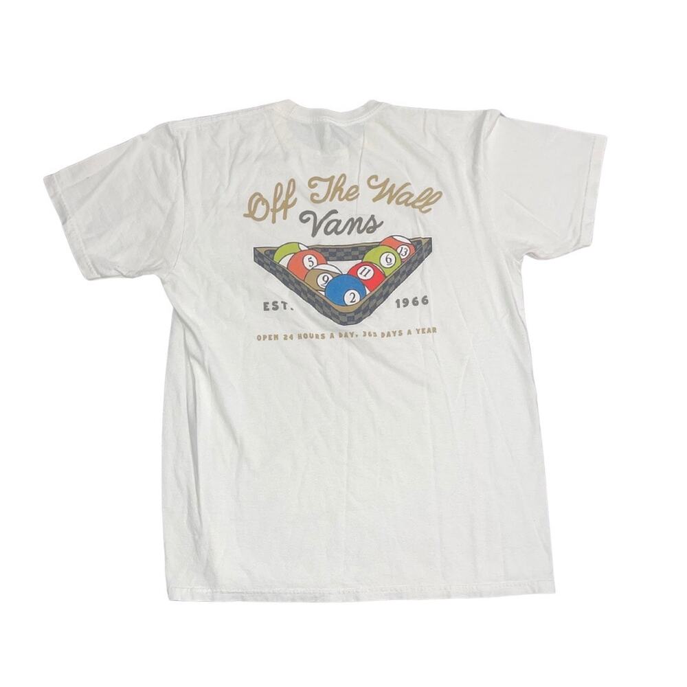 Vans off the wall Pool Club Billiards Graphic T-Shirt Classic Fit Large Skater - Picture 2 of 4